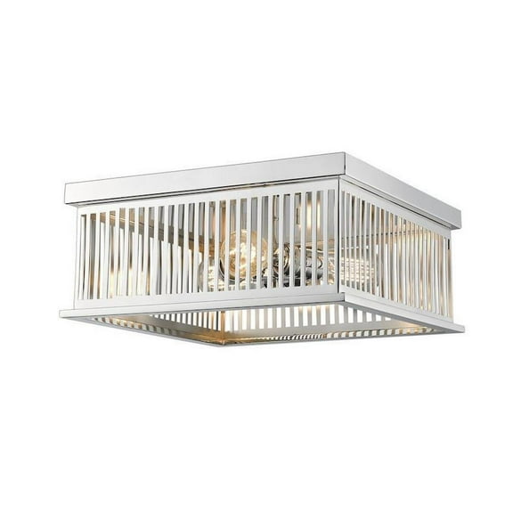 3 Light Flush Mount in Industrial Style 15 inches Wide By 6.13 inches High Bailey Street Home 372-Bel-2750706