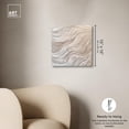 thumbnail image 5 of Silver Waves II Canvas Minimalist Abstract by Art Remedy, Gallery Wrapped, 16" x 16", 5 of 7