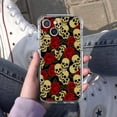 thumbnail image 5 of Skull in Rose Case for iPhone 13,Aesthetic Art Design Pattern Soft Full TPU Bumper Cover, 5 of 5
