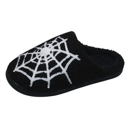 

YUHAOTIN Open Toe Slippers for Women Indoor and Outdoor Summer Ladies Fashion Winter Printed Flat Bottom Warm Cotton Slippers Flip Flop Slippers Women Preppy Slippers