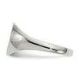 thumbnail image 3 of 14K White Gold Ring Band Signet 9.0x9.0mm Closed Back, Size 9, 3 of 5