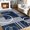 Navy, variant on Modern Washable Area Rug 5x7 Contemporary Geometric Circles Carpet with Non-Slip Backing for Living Room, Low Pile Indoor Floor Mat for Bedroom Dining Room, Gray