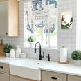thumbnail image 5 of Eiffel Tower Tie Up Curtains for Windows, Adjustable Balloon Window Shades, European Architectural Retro Hand-Painted Kitchen Window Treatments Farmhouse Short Curtains with Rod Pocket 42"x45", 5 of 8
