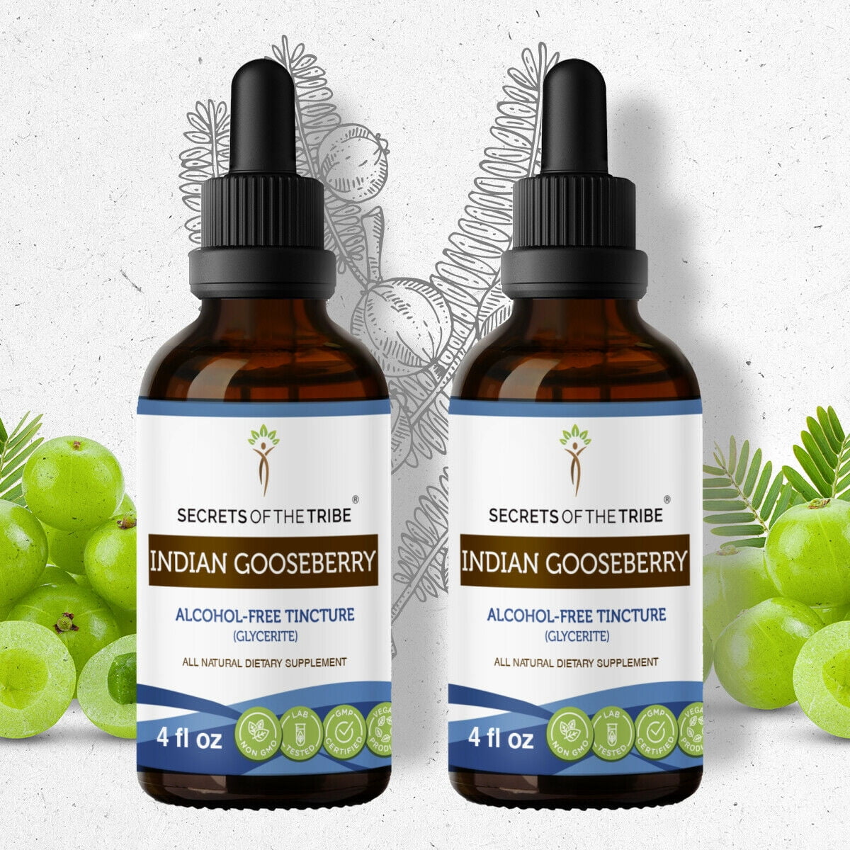 Indian Gooseberry Tincture Alcohol-FREE Extract, Organic Indian Gooseberry (Emblica officinalis ...