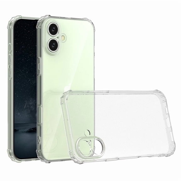 For Apple iPhone 16 Plus Full Body Hybrid TPU Transparent Bumper Case Cover Clear