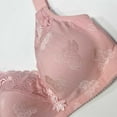 thumbnail image 3 of Amidoa Pink Bras for Women Heavy Breast Full Coverage Lace High Support Brasiers Bralettes for Women 44, 3 of 8