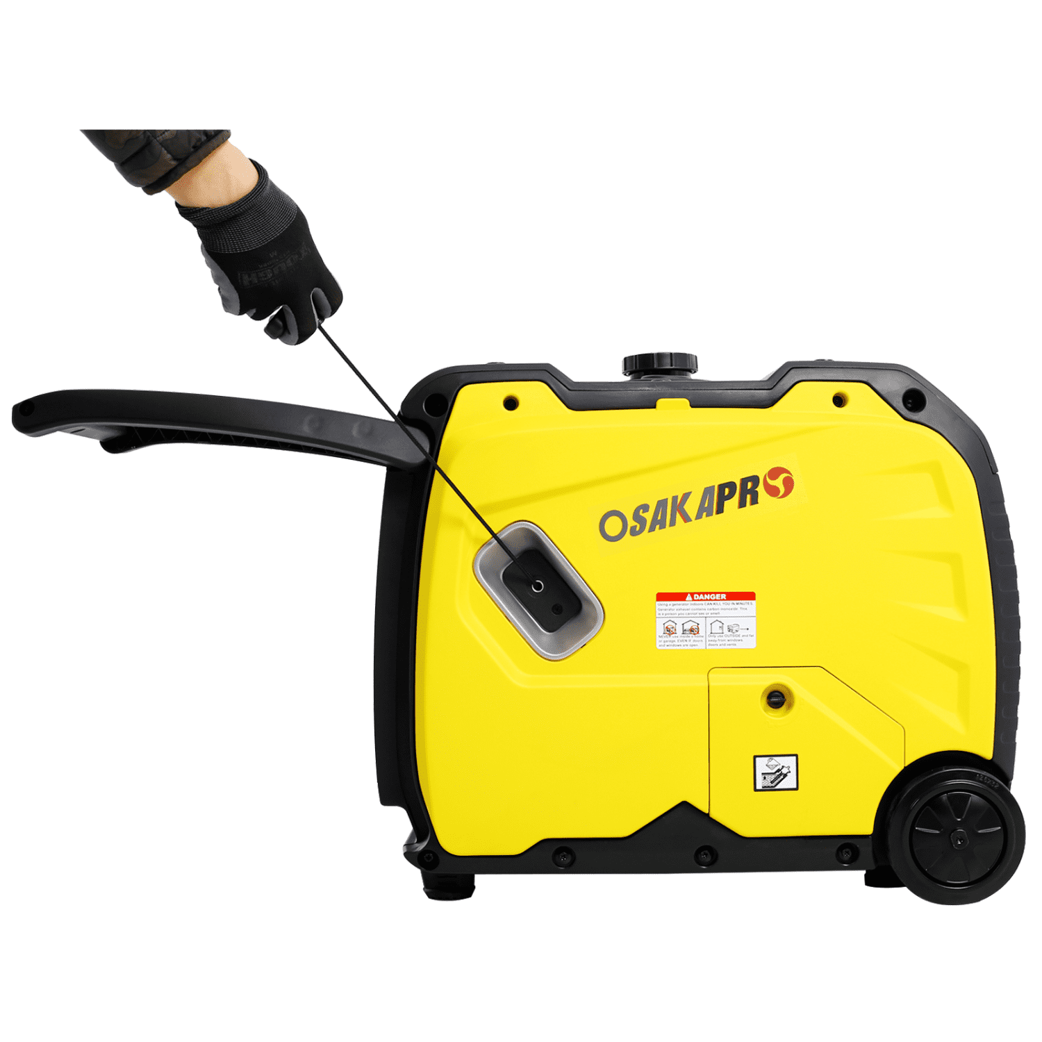 Urday 4500W Quiet Inverter Generator, 212cc 4-Stroke Engine, 17H Run Time, Electric/Pull Start, Portable with Wheels & Handle, for Camping & Home Use