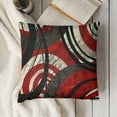 thumbnail image 3 of YINGXI  Red Black Grey Abstract Throw Pillow Cover,Red and Black Pillow Covers, Modern Geometric Decorative Throw Cushion Cover for Bedroom Couch Sofa Living Room Decor 12x12in, 3 of 5