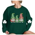 thumbnail image 4 of Cute Sweatshirts for Women Graphic Print Round Neck Long Sleeve Casual Loose Pullover Shirts Spring Fall Tops(Green,L), 4 of 4
