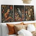thumbnail image 4 of Hieng William Morris Wall Hieng Forest Animal Canvas Prints Wall Hieng Sets Farmhouse Living Room Decor Fox Rabbit Eagle Gothic Vintage Botanical Floral Oil Painting Pictures, 4 of 6