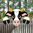 thumbnail image 2 of 3D Cow Fence Peeker Decor Cute PeekabooFarm Animal Yard Decoration PVC Garden Fence Ornament, Rustic Farmhouse Outdoor, 2 of 6