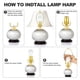 thumbnail image 4 of Uxcell 1 Set 10"  Lamp Shade Harp Holder, Heavy Duty Detachable Lampshade Brackets with 1.38" Height Solid Metal Finial Shade Holder for Table and Floor Lamps, Gold, 4 of 7