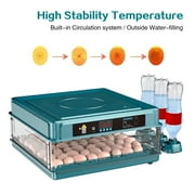Mgaxyff Egg Incubator,48 Eggs Incubator with Automatic Egg Turning,Temperature and Humidity Monitoring,LED Candler,for Chickens Ducks Birds