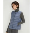 thumbnail image 5 of Wenseny Women’s Quilted Down Puffer Vest Warm Button Outerwear Padded Coat Blue S, 5 of 8