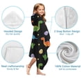 thumbnail image 7 of Black Dinosaurs Eggs Cacti Pattern Hooded Bath Towel，60"x35" for Ages 3 To 12 Kids, Quick Dry Lightweight Soft Microfiber Hood Beach Towel Cover Up for Kids, 7 of 7