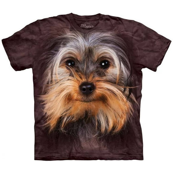 MyPartyShirt Yorkshire Terrier Face T-Shirt Surdimensionné Montagne Chien 100 Coton Adulte