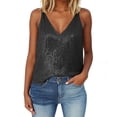 thumbnail image 6 of NIEWTR Women's Silk Satin Camisole V Neck Sleeveless Summer Casual Tank Top（A01-Black,3XL), 6 of 7