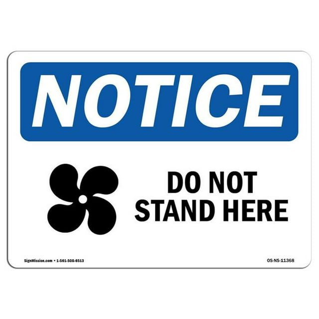 SignMission OS-NS-A-1014-L-11368 10 x 14 Po Panneau d'Avertissement OSHA - Ne Vous Tenez Pas Ici