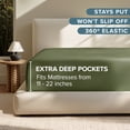 thumbnail image 5 of (2 pack) Bare Home Fitted Sheet - 22" Extra Deep Pocket - Premium 1800 Collection - King, Cypress, 5 of 8