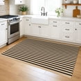 thumbnail image 6 of iOhouze Outdoor Rugs Brown and Black Striped Area Rug 4x6 ft Washable Indoor Outdoor Cotton Floor Carpet Rug, 6 of 6
