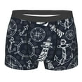 thumbnail image 5 of Uemuo Anchor and Lighthouse Pattern Men's Boxer Briefs,Trunk Anti-Chafing,Comfortable, Durable, and Stylish Underwear-, 5 of 9