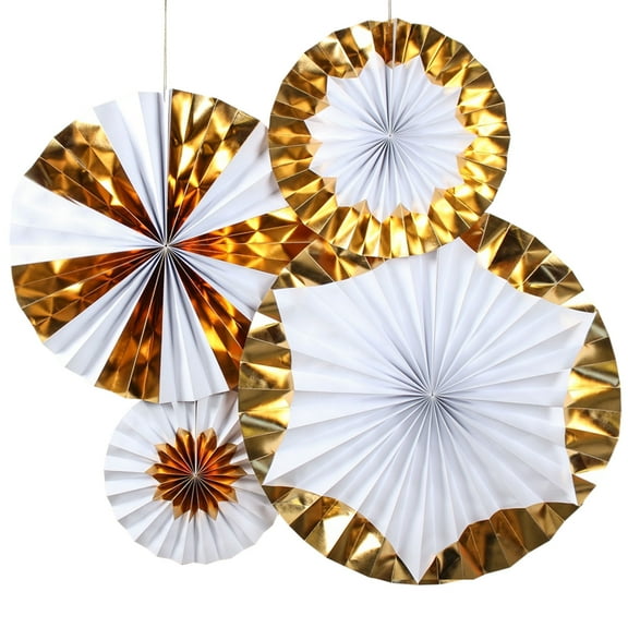 giant pinwheel decorations (set 4)- gold