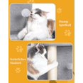 thumbnail image 6 of 14in Cat Tree Tower with 20 * 16.5in Perch Bed and Washable Top for Large Adult Cats, Condo and Scratching Post for Indoor Kitten Pet, Light Gray, 6 of 7