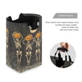thumbnail image 3 of Yayeee Freestanding Laundry Hamper with Handle Collapsible Large Storage Basket for Clothes, Beige Halloween Skeleton, 3 of 7