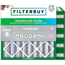 Filterbuy 17.25x17.25x4 MERV 8 Dust Defense, Pleated HVAC AC Furnace Air Filters (6-Pack)