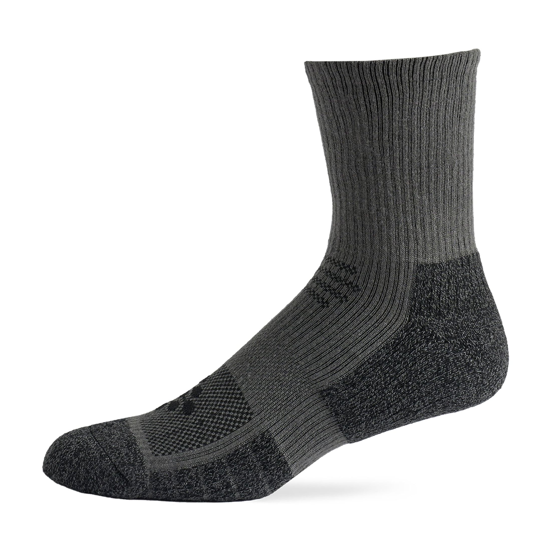 TRUEENERGY Flow High Impact Cushion Mid-Crew Sock, Men's Size 10-14.5, 3-pack