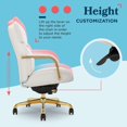 thumbnail image 5 of La-Z-Boy Symphony Executive Office Chair Bonded Leather White and Gold, 5 of 8