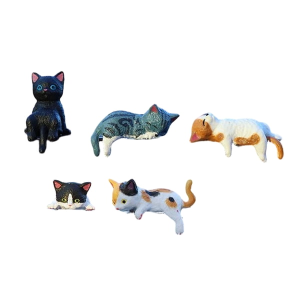 Figuras de gatito durmiendo para decoración de salpicadero de coche, diseño de gato, para parabrisas y consola, bonitos adornos de PVC, accesorio seguro y adorable para el interior del coche.