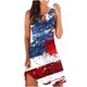 thumbnail image 1 of Vestido de Verano para Mujeres Moda Día de la Independencia Cuello Redondo sin Mangas Vestido Informal Impreso para Fiestas, 1 of 5
