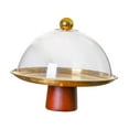 thumbnail image 3 of Cake Stand Cake Holder Dessert Platter Gold Stainless Steel ABS Wood Elegant Display for Wedding Party, 3 of 9