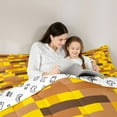 thumbnail image 5 of Homewish Kids Children Teens Pixel Grid Miners Full Size Comforter Sets 3-Piece,Abstract Gamepads Plaid Bedding Comforter Set,Geometric Checkered Lightweight Bedding Sets,Ultra Soft Home Decor, 5 of 8