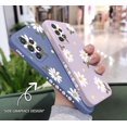 thumbnail image 3 of case for Galaxy S20+ Plus 5G Case - Cute Daisy, Camera Lens Protection, Slim Shockproof TPU Bumper, Liquid Silicone - Purple, 3 of 7
