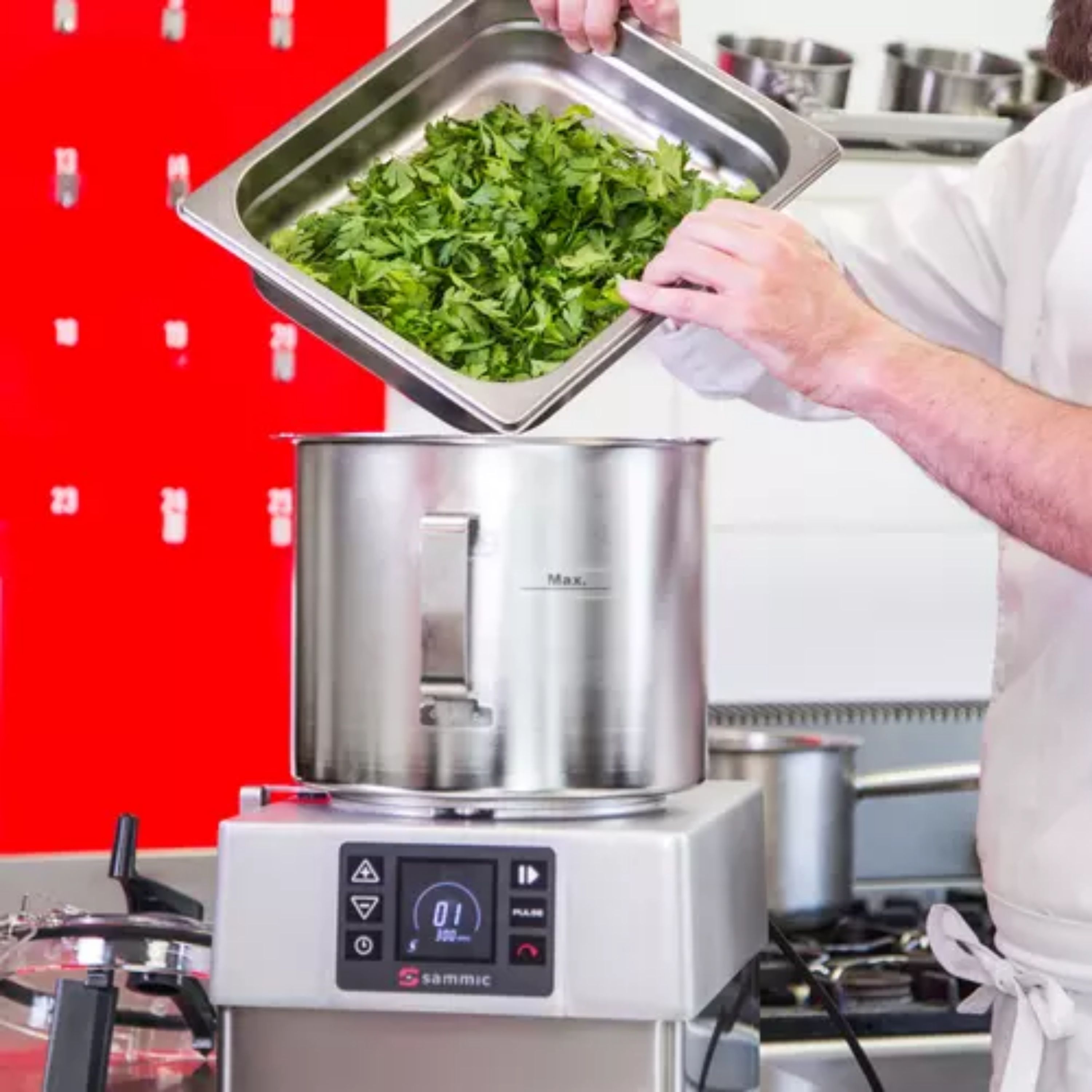Sammic CK-38V (1050809) Combi Vegetable Prep & Food Processor, countertop, up to 1000 lbs/hr production, variable speeds, reverse function, force control system, Digital control