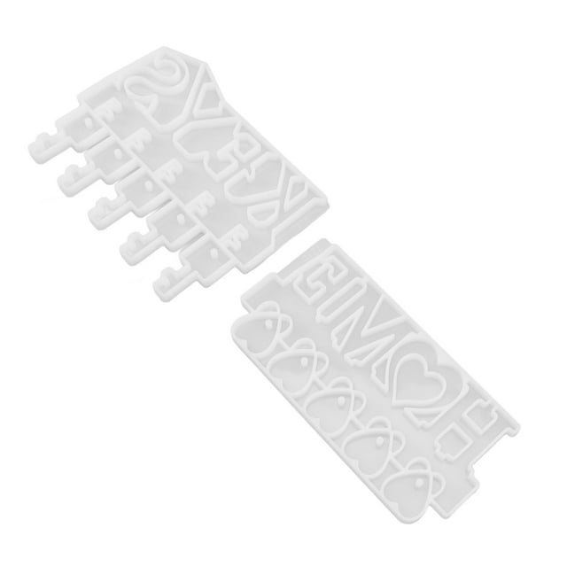 DIY Key Holder Silicone Molds, 2pcs Letter Silicone Mould Personalized For Gifting For Key Chains