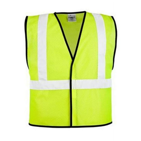 Ml Kishigo B15329179 Hook & Loop Mesh Vest, Lime - 4XL & 5XL