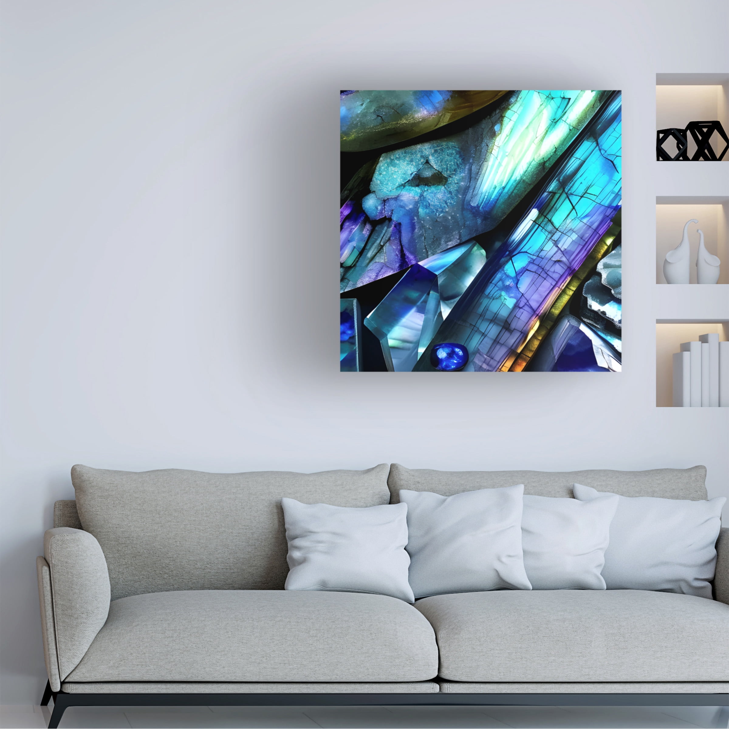 Canvas Wall Art - Tina Lavoie 'Geology 101 Part Six' Wall Art for Living Room, Bedroom, or Office Décor by Trademark Fine Art - 24 x 24 Inches