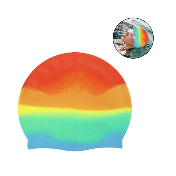 Gorro de baño para niños (1 paquete), gorro de baño resistente e impermeable para niñas, niños, adolescentes y niños pequeños, ajuste cómodo para cabello largo y corto, estilo 3