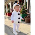 thumbnail image 4 of RUINIXCW Newborn Baby Christmas Costume Infant Baby Girl Boy Christmas Outfit Fall Winter Fleece Romper Sleeveless Hooded Zipper Xmas Cosplay Clothes, 4 of 9