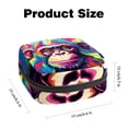 thumbnail image 2 of Monkey Sanitary Napkin Bag, Sanitary Napkin Purse, Pencil Pouch with Zipper, Coin Pouch Zipper, 4.7x6.6x6.6 in, Velvet, Sponge, Oxford Cloth, 2 of 6