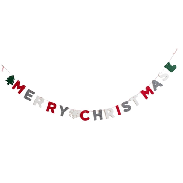 Guirnalda de pancarta navideña, fondo, banderas colgantes, decoraciones navideñas para género Letras