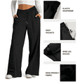 thumbnail image 6 of Sucegi Women's Drawstring Elastic Waist Solid Color Stylish Wide-Leg Casual Trousers – A Must-Have for Autumn & Winter, 6 of 6