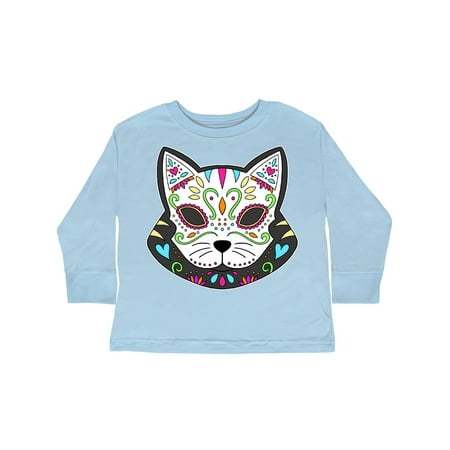 

Inktastic Cinco De Mayo Cat Sugar Skull Gift Toddler Boy or Toddler Girl Long Sleeve T-Shirt
