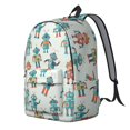 thumbnail image 2 of Robot and Arms Cream Pattern Backpack for School, Cute School Bag with Adjustable Shoulder Straps and Padded Back, 15.7"x11.8"x5.5", 2 of 5