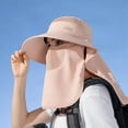 thumbnail image 7 of Qaailabf Women's Foldable Sun Protection Hat with Face Shield and Ponytail Opening - Wide Brim Fisherman Style Beach Hat with Removable Neck Cover - UPF 50+ Breathable Mesh - 55-60cm Adjustable, 7 of 7