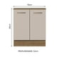 thumbnail image 4 of Mueble de Cocina 70 cm 2 Puertas Marrón/Crema Ágata MADESA, 4 of 5