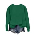 thumbnail image 3 of Jinhomg Fall Sweatshirt for Women Plus Size Cute Football Graphic Pullover Tops Casual Comfy Long Sleeve Crewneck Holiday Sweatshirts Spring Saving Green XL, 3 of 4